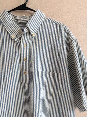 Reyn Spooner Men’s Seersucker Striped Cotton Pullover Top